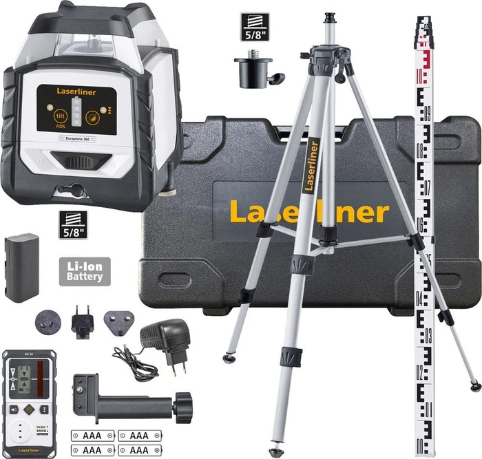 Laserliner Duraplane 360 Set Akku-Linienlaser inkl. Koffer + Akku 2.6Ah