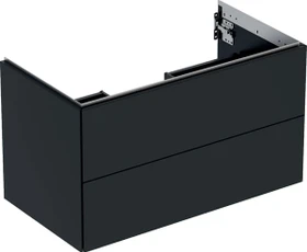 Geberit ONE Unterschrank für Waschtisch, mit zwei Schubladen, 90cm, schwarz/lackiert matt