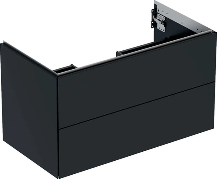 Geberit ONE Unterschrank für Waschtisch, mit zwei Schubladen, 90cm, schwarz/lackiert matt