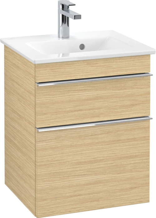 Villeroy & Boch Venticello Waschbeckenunterschrank für Becken mittig 2 Auszüge 466x590x400mm nordic oak/chrome