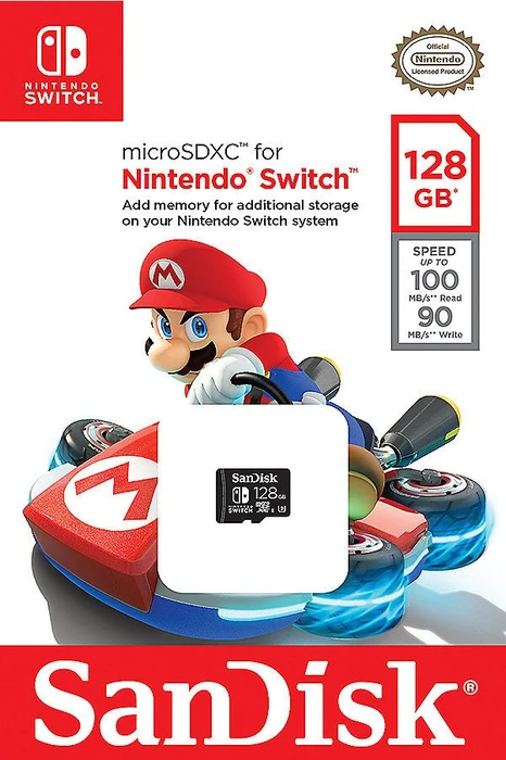 SanDisk Nintendo Switch R100/W90 128GB, UHS-I U3, Class 10