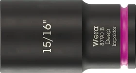 Wera 8790 B Impaktor Deep Außensechskant Steckschlüssel 3/8" zöllig, 15/16"x63mm