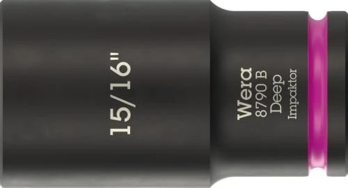 Wera 8790 B Impaktor Deep Außensechskant Steckschlüssel 3/8" zöllig, 15/16"x63mm