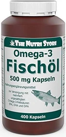 The Nutri Store Omega-3 Fischöl 500mg Kapseln, 400 Stück
