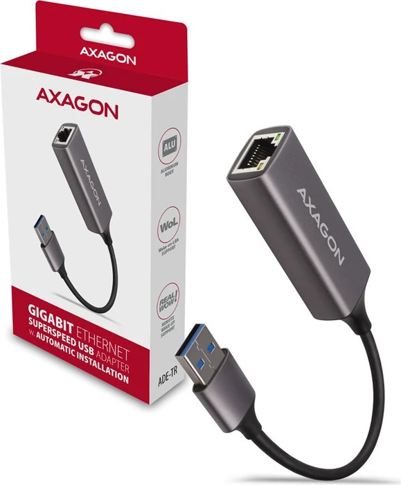 Axagon Gigabit LAN-Adapter, titangrau, RJ-45, USB-A 3.0 [Stecker]
