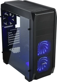Enermax GraceMesh schwarz, Glasfenster, Lüfter LED blau
