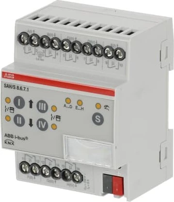 ABB SAH/S8.6.7.1 Schalt-/Jalousieaktor 8-fach, 230V, 6A, 4TE REG, Schaltaktor