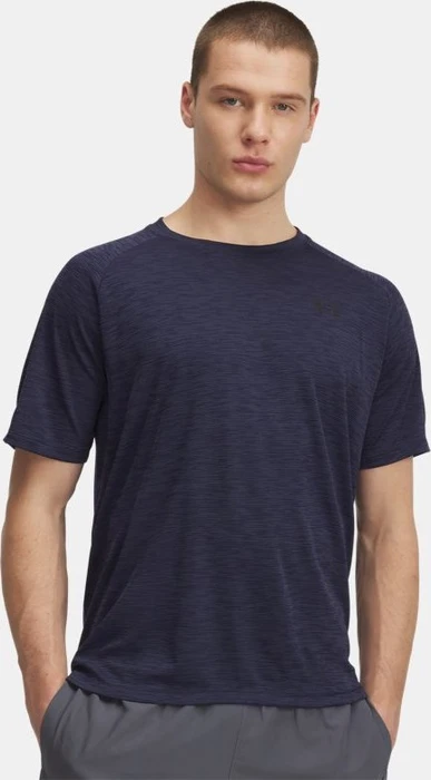 Under Armour Tech Textured Funktionsshirt kurzarm downpour gray/black (Herren)