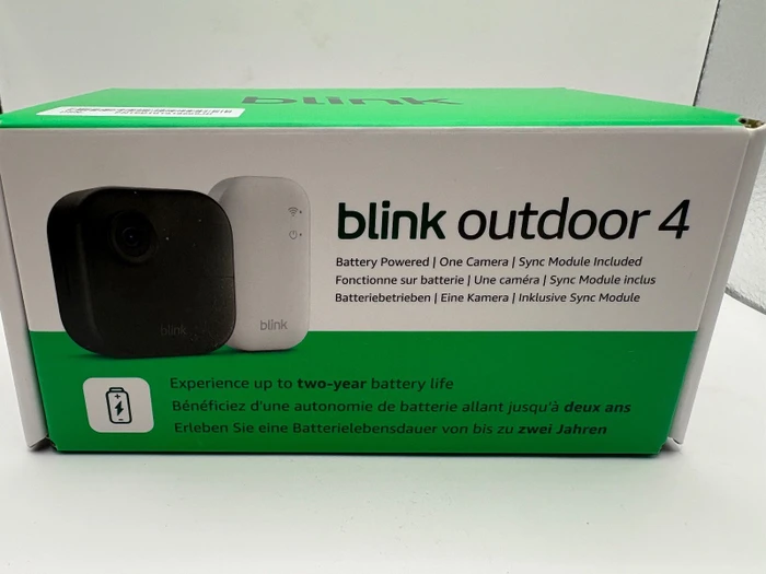 Blink Outdoor Kamera schwarz, 4. Generation/2025, inkl. Sync-Modul 2