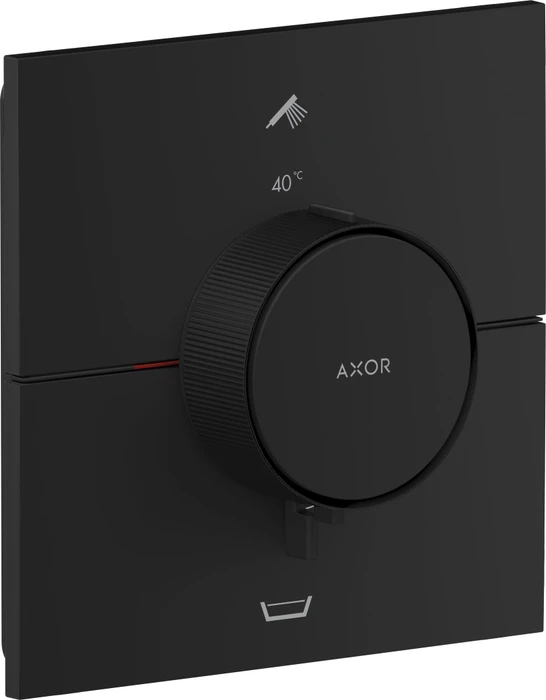 Hansgrohe Axor ShowerSelect ID eckig Thermostat für 2 Verbraucher mit integrierter EN1717 Sicherungskombi mattschwarz