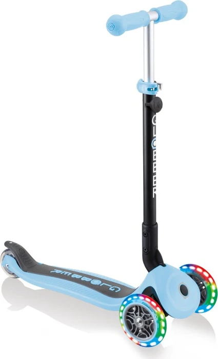 Globber Go Up Foldable Lights Kickboard pale blue/black