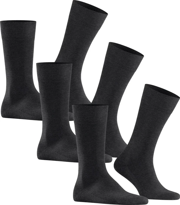 Falke Family Socken anthra.mel, 3 Paare (Herren)