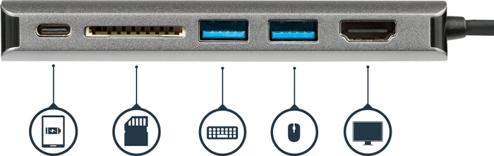 StarTech USB-C 6-in-1 Multiport-Adapter, USB-C 3.0 [Stecker]