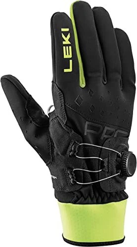 Leki PRC BOA Shark Skihandschuhe schwarz/gelb
