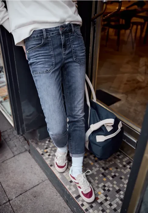 Street One Studio Slim Leg Jeans medium blue washed (Damen)