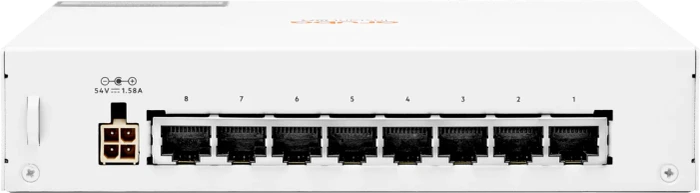 HPE Aruba Instant On 1430 Desktop Gigabit Switch, 8x RJ-45, 64W PoE+