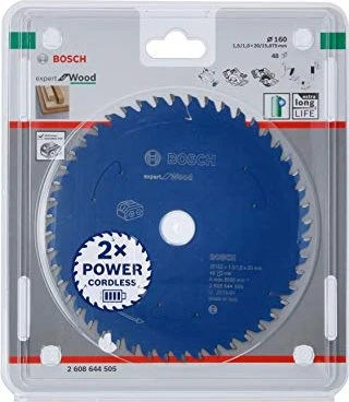 Bosch Professional Expert for Wood Kreissägeblatt 48Z, 160x1x20mm, 1 Stück