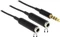 DeLOCK Audio Slippter 4-Pin Klinken Adapter, 3.5mm Stecker auf 2x 3.5mm Buchse, 25cm, schwarz Vorschaubild