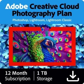 Adobe Creative Cloud Photgraphy Plan 1TB inkl. Photoshop und Lightroom, 1 User, 1 Jahr, ESD (multilingual) (PC/MAC)