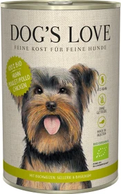PetCo Dog's Love Bio Huhn mit Buchweizen, Sellerie und Basilikum, 2.40kg (6x 400g)