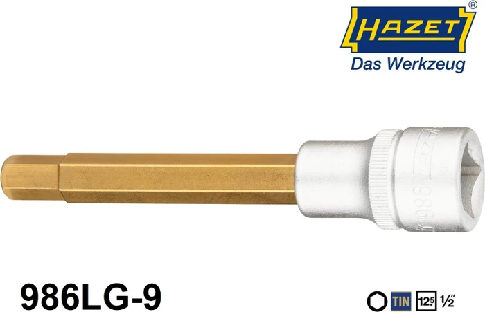 Hazet 986LG-9 Innensechskant Steckschlüssel 1/2", 9x108mm