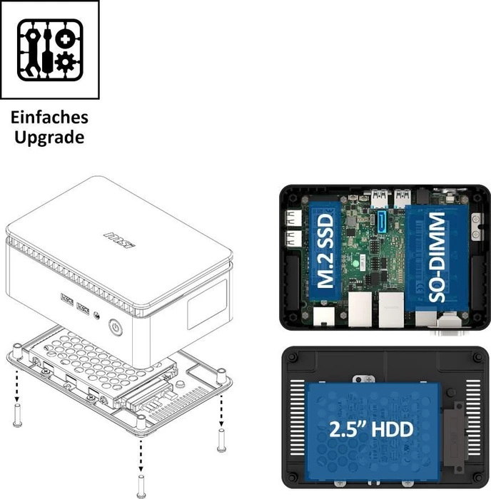 MSI Cubi 3 Silent S-026EU, Core i5-7200U, 8GB RAM, 256GB SSD