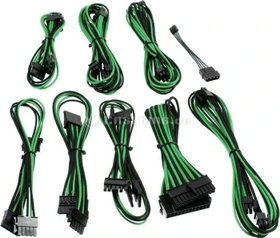 CableMod B-Series SP ModFlex 10-CM Kabel Kit für Netzteile, schwarz/grün (CM-BSX-FKIT-KKG-R)