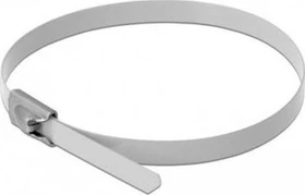 DeLOCK Edelstahl Kabelbinder, 4.6mm, 400mm, weiß, 10 Stück