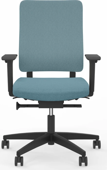 Viasit Drumback Creation Bürostuhl schwarz, Bezug blaugrau