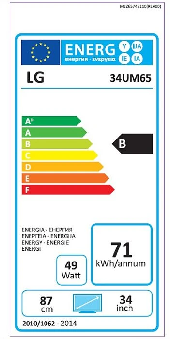 LG 34UM65-P, 34"