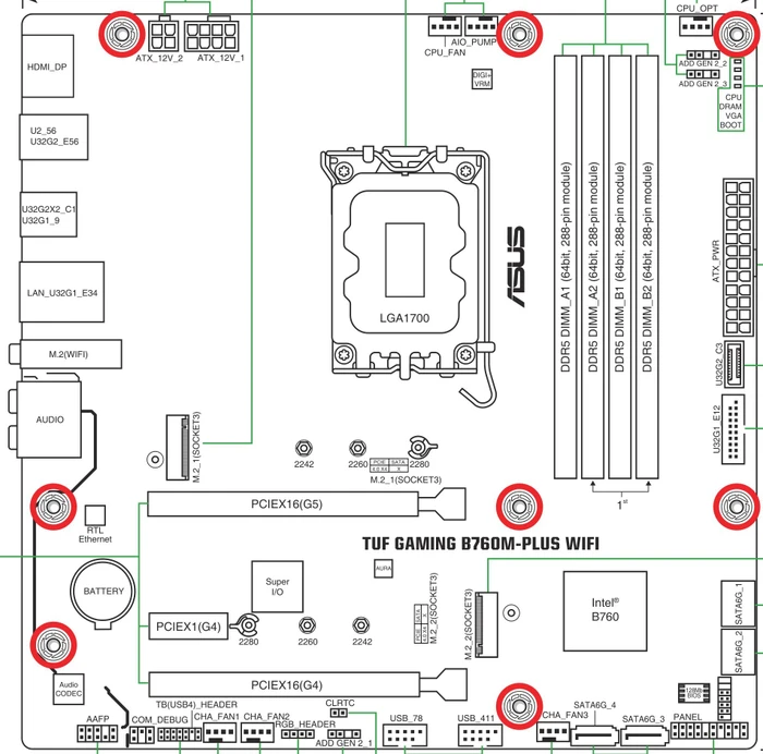 ASUS TUF Gaming B760M-Plus WIFI (Intel 1700)