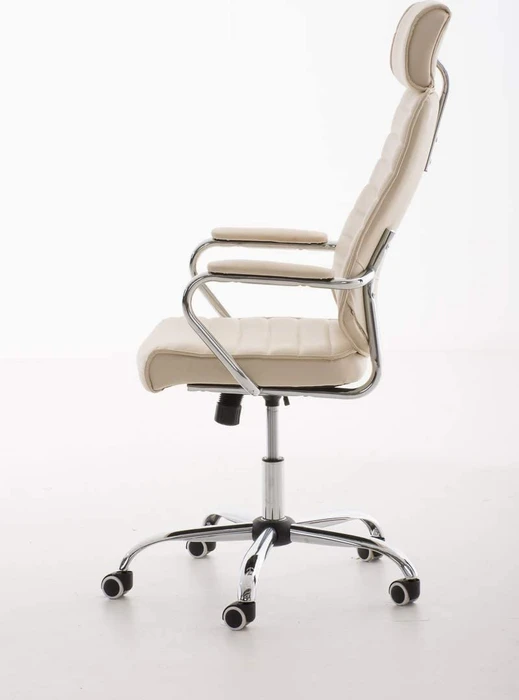 CLP Rako Kunstleder Bürostuhl, creme