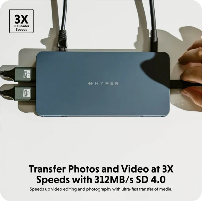 Hyper HyperDrive 10-Port USB-C Docking Station, anthrazit, USB-C 3.1 [Buchse]