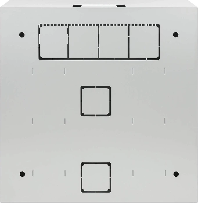 Intellinet 19" Netzwerk-Wandverteiler 4HE, mit Montageschienen, 4HE horizontal, 2HE vertikal, RAL 7035, 170mm tief