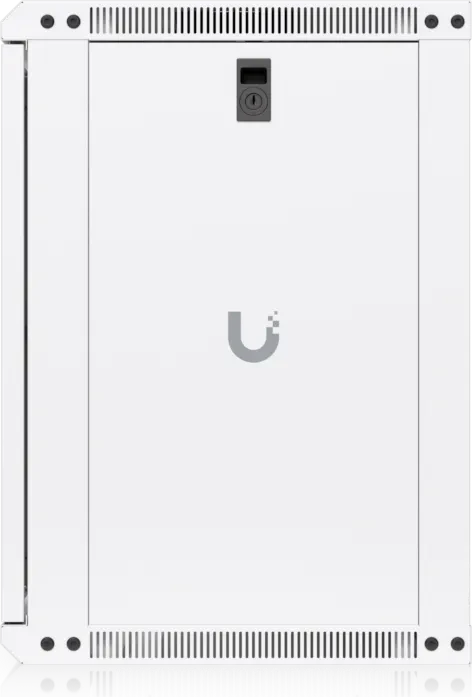 Ubiquiti 12U Rack Cabinet, 19" Wandgehäuse 12HE, Glastür, weiß, 450mm tief