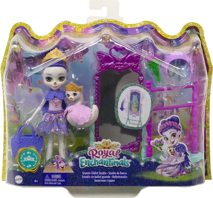 Mattel Enchantimals - Royals Ballettstudio Spielset & Sarely Swan