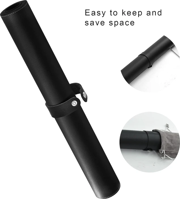 Cennbie Schreibtischunterlage Leder, Mauspad XXL, 1700x600mm, schwarz