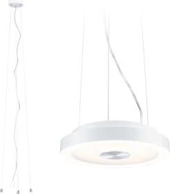 Paulmann Volea Pendelleuchte 40cm weiß/silber