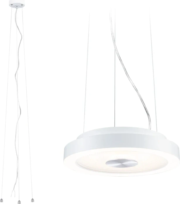 Paulmann Volea Pendelleuchte 40cm weiß/silber