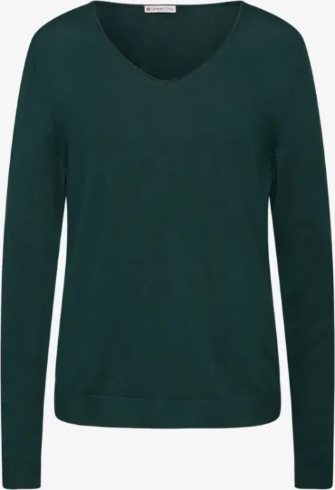 Street One V-Neck Pullover deep teal green (Damen)