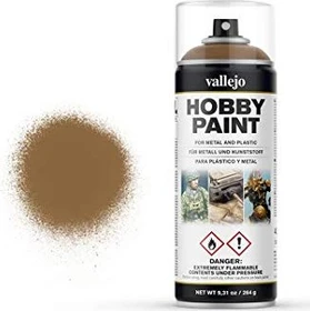 Vallejo Hobby Paint Spray Fantasy Color Primer leather brown, 400ml