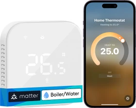 Meross MTS215B Smart WiFi Thermostat mit Display, weiß