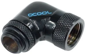 Alphacool HF Winkeladapter 90° G1/4", deep black