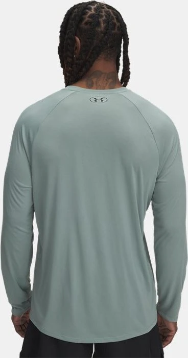 Under Armour Tech Funktionsshirt langarm silica green/black (Herren)