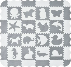 Juskys Spielmatte Puzzle 150x150cm 36-tlg. weiß