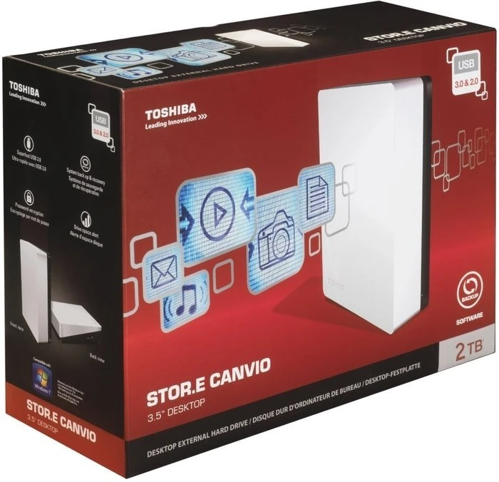Toshiba Canvio Desk, schwarz, 3TB, USB 3.0 Micro-B