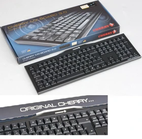 Cherry MX Board 3.0, Logo weiß/Status LEDs grün, Kabel abnehmbar, MX BLUE, USB, TR (G80-3850LSBTQ-2)