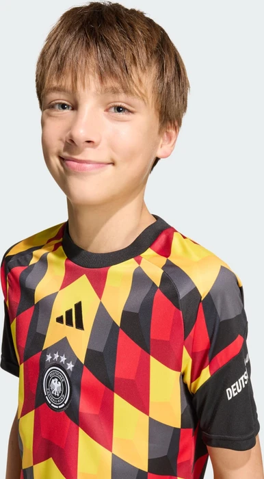 adidas Deutschland Pre-Match 2026 Heimtrikot kurzarm black/team yellow (Junior)