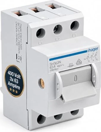 Hager Kompaktschalter 63A 3 Schließer 400V AC 2.5PLE