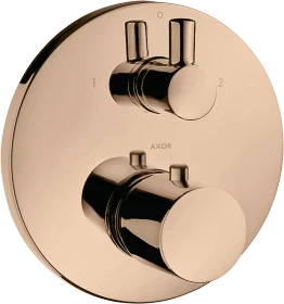Hansgrohe Axor Uno Thermostat Unterputz mit Ab- und Umstellventil polished red gold